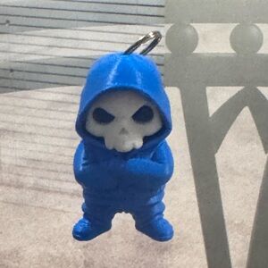 3D Printed 2 SET Skull Hoodie Keychains. Pick colors.